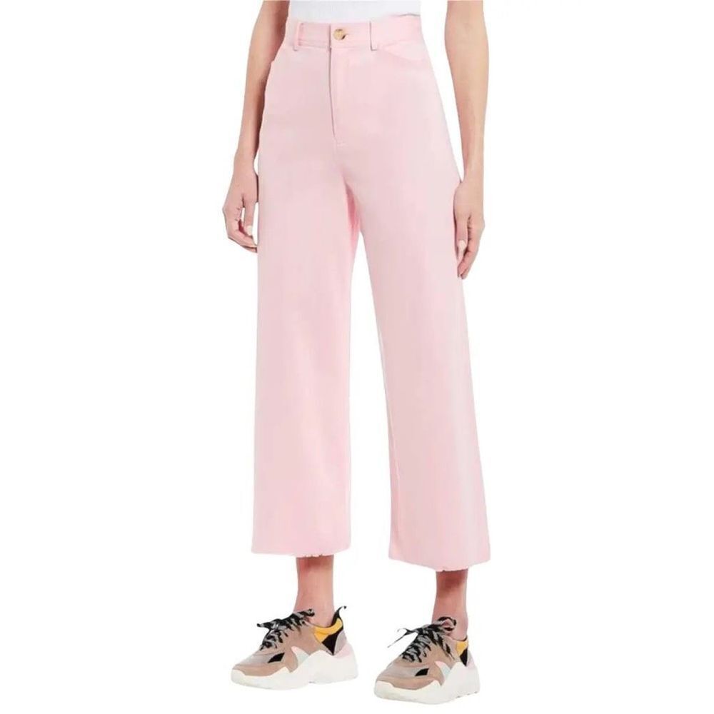 Gianni Bini Pants Cropped Raw Hem Pink High Rise Size 4